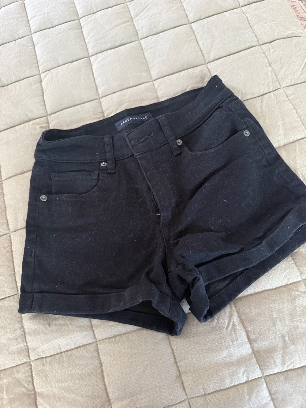 Aeropostale black shorts nwot high rise midi 2